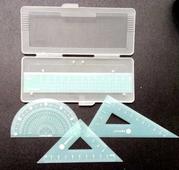 Essential Geometric Set: 4-Piece Tools for Precise Measurements and Constructions