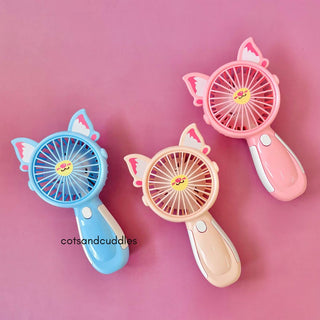 Cat Ear Design Handheld Mini Fan for Kids