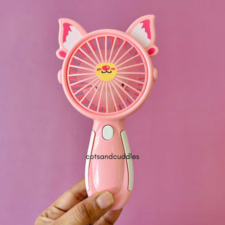 Cat Ear Design Handheld Mini Fan for Kids