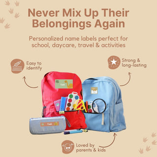 Personalized Name Labels Combo - Dino Roar - Pack of 54 (PREPAID ORDER)