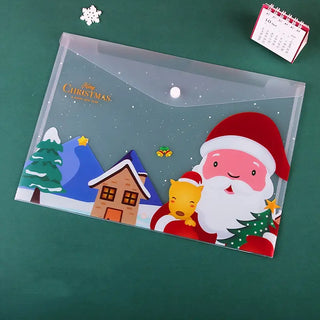 Joyful Christmas-Themed A4 Transparent Folder