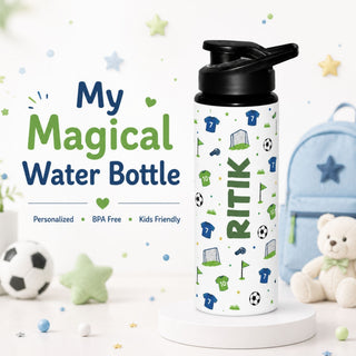 Personalized Water Bottle for Kids - Football (PREPAID ONLY)