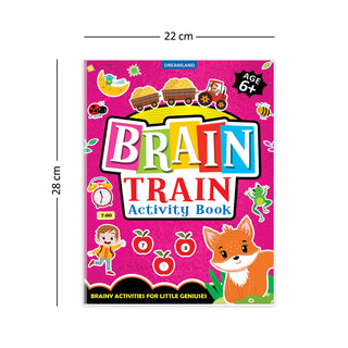 Brain Train Activity Book for Kids Age 6+ – With Colouring Pages, Mazes, Puzzles and Word searches Activities