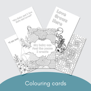 Bump to Baby “ Positive Journey Cards for Mom-to-Be | 21 Pregnancy Affirmation & Mindfulness Cards | 16 Uplifting Affirmations + 5 Calming Coloring Cards
