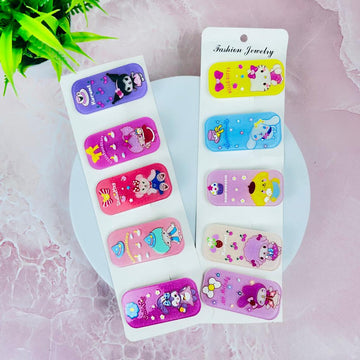 Hello Kitty Design Acrylic Hair Clip: Enchanting Alligator Hair Clip for Girls Pack of 5