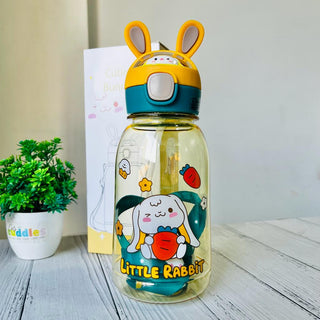 Cutie Bunny Ears Design Transparent Water Bottle For Kids - 760ml