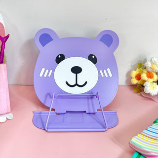 Cute Bear Book Stand – Adjustable Cartoon Reading Holder for Kids (Random Design)