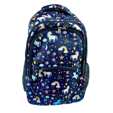 Cute Space Universe / Dinos / Unicorns Printed Large Capacity Backpack For Kids