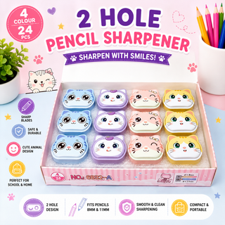 Kawaii Cat 2-Hole Pencil Sharpener