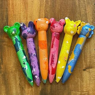 Animal Stick Marbled Design Crayons Set