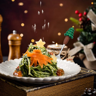 Christmas Design Spoon & Fork Set for Kids | Festive Mealtime Tableware