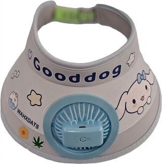 Stay Cool and Stylish with our Animal-Themed Summer Sun Visor Cap: Adjustable Strap and Built-in Fan