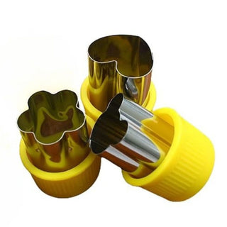 Cute Design Stainless Steel Cutter Set – Pack of 3 (Yellow)