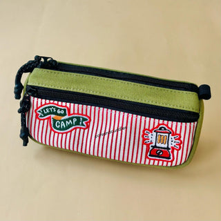 Double Zip Embroidery Design Pencil Pouch for Kids