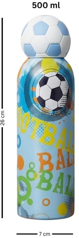 Football Cap Stainless Steel Water Bottle for Kids