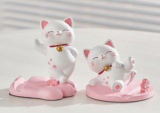 Cute Kawaii Lucky Cat Phone Holder – Cartoon Desk Mobile Stand