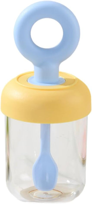 Portable Snack Jar with Spoon & Loop Lid – 500ml | Mixed Pastel Colours