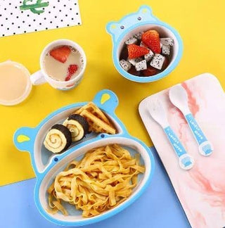 Hippo Bamboo Fiber 5 Piece Feeding Set - 100% bamboo No Plastic