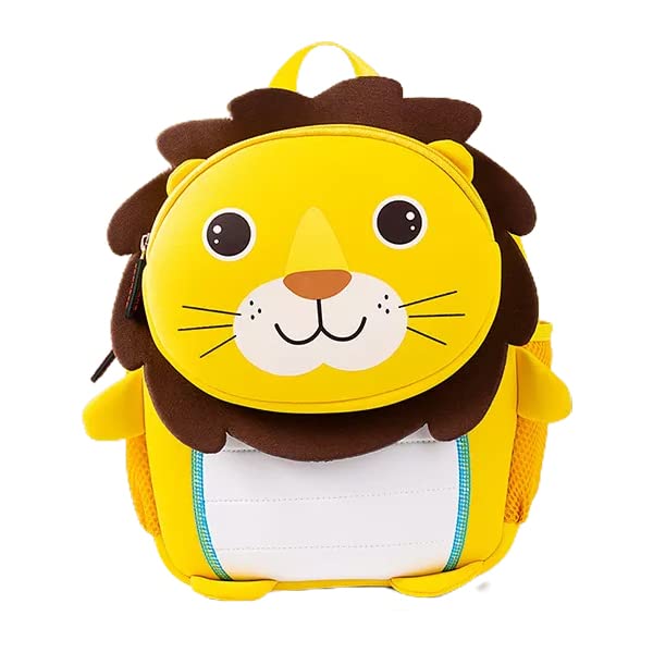 Kids School Bag Soft Plush Backpacks Cartoon Boys Girls Baby (2-5 Years) (LION)