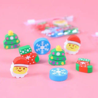 Christmas Theme Eraser Gift Set 4 Packet