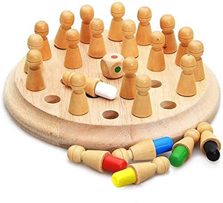Wooden Memory Matchstick Chess Game, Multicolor Kids Intelligence Game (Pack Of 5/10)