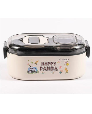 Cute Panda Stainless Steel Kids Lunch Box with Pouch – 700ML