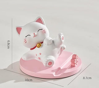Cute Kawaii Lucky Cat Phone Holder – Cartoon Desk Mobile Stand