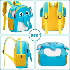 Kids School Bag Soft Plush Backpacks Cartoon Boys Girls Baby (2-5 Years) (ELEPHANT)
