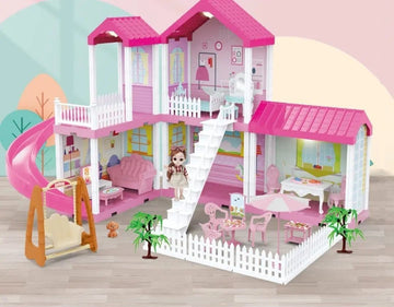Princess Dream House Multi-Room Scenario Toy For Girls (161Pcs)