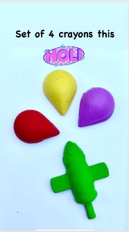 Holi Theme Crayon (Pack of 12pc)