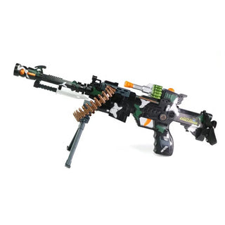 Military Design Gun with Flashing Lights and Sound