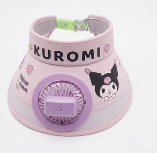 Stay Cool and Stylish with our Animal-Themed Summer Sun Visor Cap: Adjustable Strap and Built-in Fan