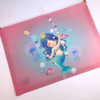 Glitter Zipper Folder Pouch (Random Design) (1pc)