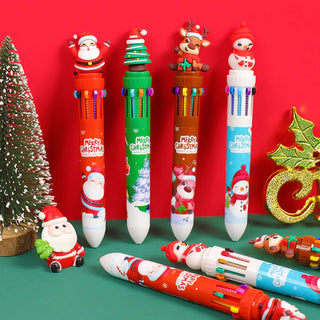 Christmas Theme 3D Design Topper Multicolour Pen for 1pc