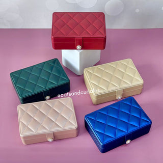 Premium Quality Rectangle Jewellery Box (Random Colour)
