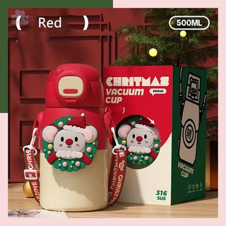 Christmas Theme Water Bottle With Lock Feature (500ml)