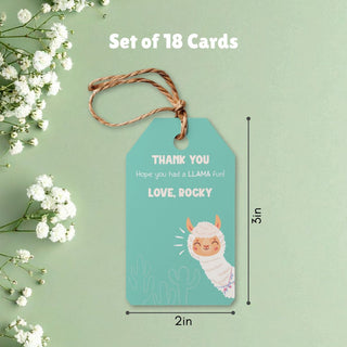 Personalized Thank You Tags for Return Gifts - Blue Lama (18pcs) (PREPAID ONLY)