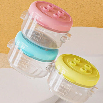 3 pcs Round Stackable Baby Food and Snack Transparent Container Set