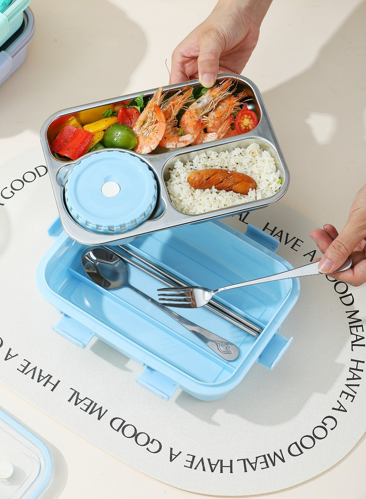 3-Comp 750 ml Lunch Box