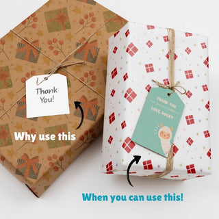 Personalized Thank You Tags for Return Gifts - Blue Lama (18pcs) (PREPAID ONLY)