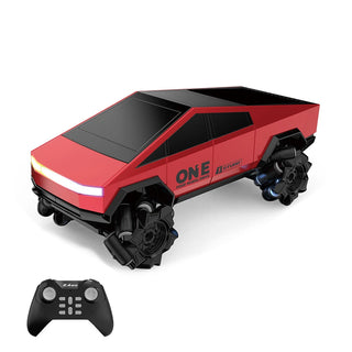 Remote Control Cybertruck Style Stunt Car for Kids | 2.4GHz Drift & Side Driving RC Toy with LED Lights (Random Color)