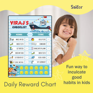 Daily Reward Chart Personalised Sailor (PREPAID ONLY)