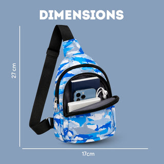 Cots and Cuddles Shark Print Crossbody Bag for Kids