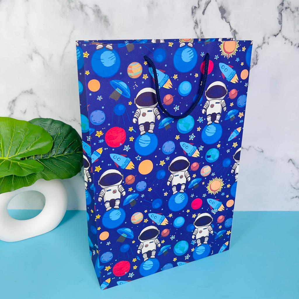 Space Astronaut Themed Paper Bags (38x25.5x9cm)(Pack of 10)