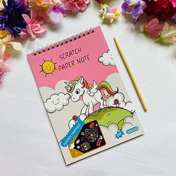 Whimsical Unicorn Scratchbook for Kids