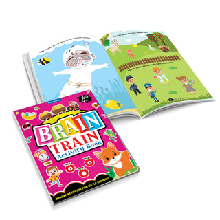 Brain Train Activity Book for Kids Age 6+ – With Colouring Pages, Mazes, Puzzles and Word searches Activities