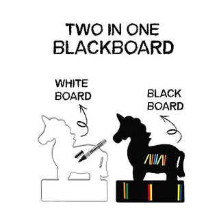 Princess Shaped Black Board with Colored Chalk & Duster