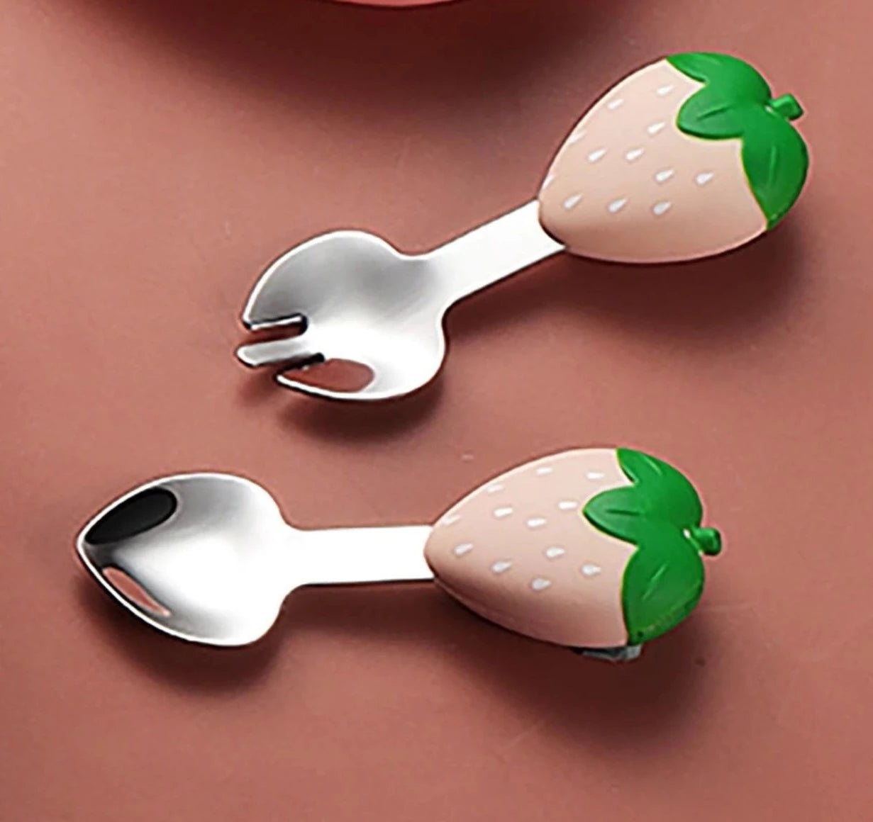 Strawberry Spoon and Fork Set