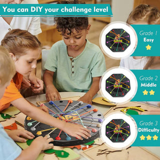 Tangle Twister Rope Puzzle Board Game for Kids – Colourful Untangling Brain Teaser Toy