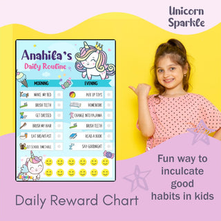 Daily Reward Chart Personalised Unicorn Sparkle (PREPAID ONLY)